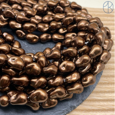 Жемчуг Майорка цвет коричневый 15х12 мм