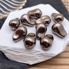 Жемчуг Майорка цвет коричневый перламутр 22х11 мм штучно