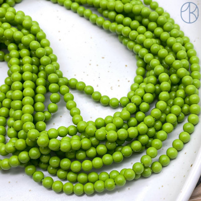 Жемчуг Майорка, цвет оливковый №1 4 мм 