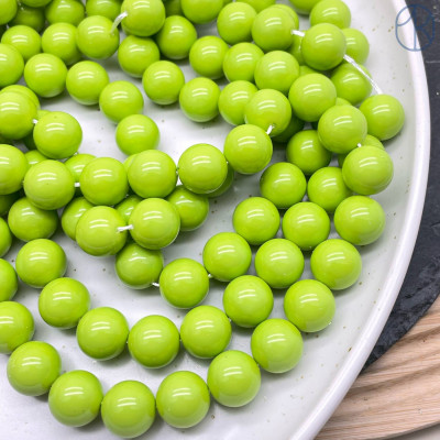 Жемчуг Майорка, цвет оливковый 12 мм