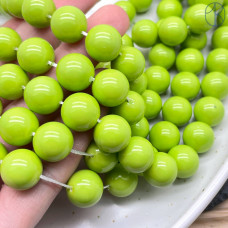 Жемчуг Майорка, цвет оливковый 12 мм