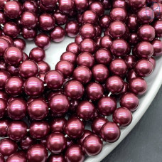 Жемчуг Майорка, цвет пурпурный 10 мм