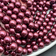 Жемчуг Майорка, цвет пурпурный 10 мм