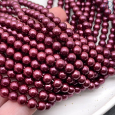 Жемчуг Майорка, цвет пурпурный 6 мм
