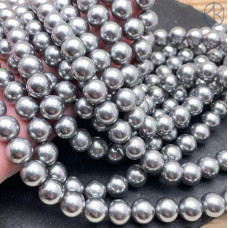 Жемчуг Майорка, цвет серый №1 10 мм
