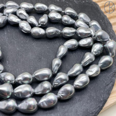 Жемчуг Майорка цвет серый 12х9 мм