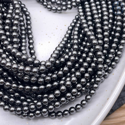 Жемчуг Майорка, цвет серый 4 мм