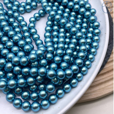 Жемчуг Майорка, цвет синий 8 мм