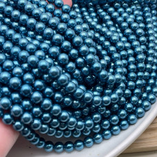 Жемчуг Майорка, цвет синий перламутр 6 мм