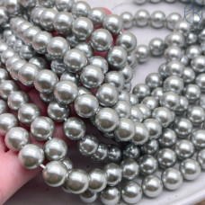Жемчуг Майорка цвет светло - серый 10 мм