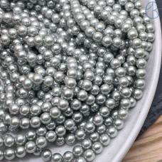 Жемчуг Майорка цвет светло - серый 6 мм