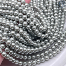 Жемчуг Майорка цвет светло - серый 6 мм