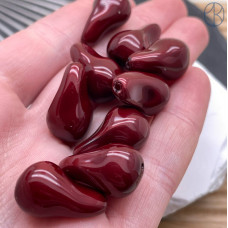 Жемчуг Майорка цвет темно-бордовый №1 22х11 мм штучно