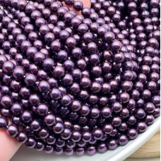 Жемчуг Майорка, цвет темно-фиолетовый  6 мм