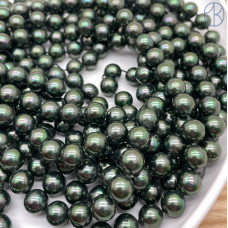 Жемчуг Майорка цвет темно-зеленый №2 10 мм