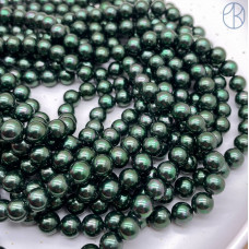 Жемчуг Майорка цвет темно-зеленый №2 8 мм