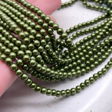Жемчуг Майорка, цвет темно-зеленый 4 мм