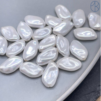 Жемчуг Майорка фриформ 11х19 мм (штучно)