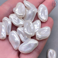 Жемчуг Майорка фриформ 11х19 мм (штучно)