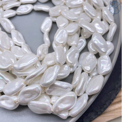 Жемчуг Майорка фриформ 11х19 мм