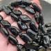 Жемчуг Майорка фриформ черная 12х18 мм
