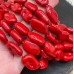 Жемчуг Майорка фриформ красная 12х18 мм