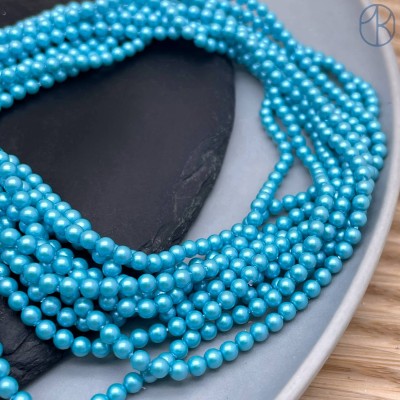 Жемчуг Майорка голубая перламутр 3 мм