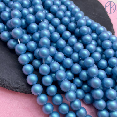 Жемчуг Майорка голубой перламутр 8 мм