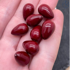 Жемчуг Майорка капля, цвет бордовый 12х10 мм штучно
