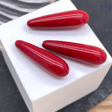 Жемчуг Майорка капля, цвет красный 28х8 мм (штучно)