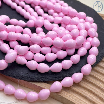 Жемчуг Майорка капля, цвет розовый 12х10 мм