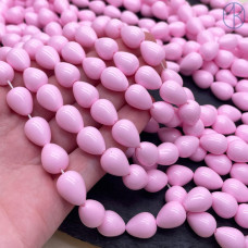 Жемчуг Майорка капля, цвет розовый 12х10 мм