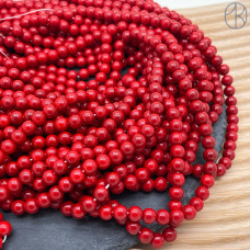 Жемчуг Майорка красная №2 6 мм