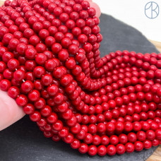 Жемчуг Майорка красная №2 6 мм