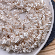 Жемчуг Майорка крошка пудровая ~ 6-9 мм