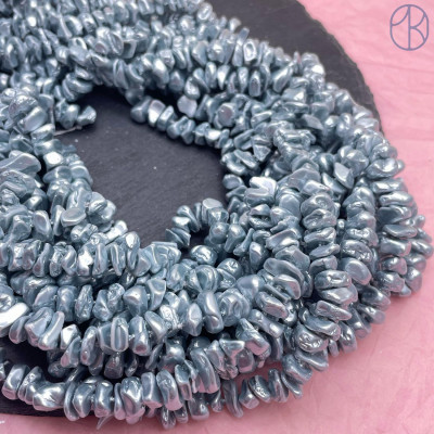 Жемчуг Майорка крошка серая 7-9 мм