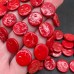 Жемчуг Майорка монетки красные 12 мм