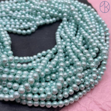 Жемчуг Майорка мятная фактурная 4 мм