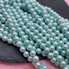 Жемчуг Майорка мятная фактурная 8 мм
