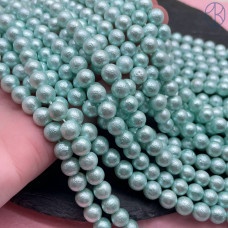 Жемчуг Майорка мятная фактурная 8 мм