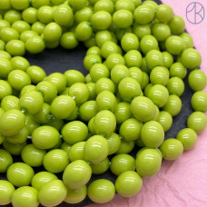 Жемчуг Майорка оливковый бочонок 12х10 мм