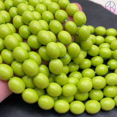 Жемчуг Майорка оливковый бочонок 12х10 мм