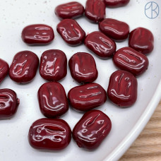 Жемчуг Майорка прямоугольник бордовая 20х15 мм штучно