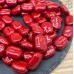 Жемчуг Майорка прямоугольник темно-красная 20х15 мм