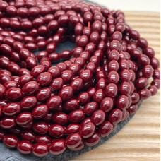 Жемчуг Майорка рис, цвет бордовый 9х7 мм Жемчуг Майорка рис, цвет бордовый 9х7 мм
