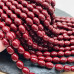 Жемчуг Майорка рис, цвет бордовый 9х7 мм