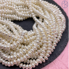 Жемчуг Майорка рондель 6х3 мм