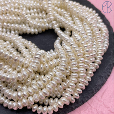 Жемчуг Майорка рондель 6х3 мм