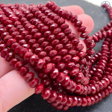 Жемчуг Майорка рондель огранка, цвет бордовый 6х3 мм
