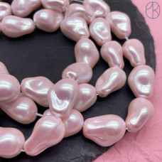  Жемчуг Майорка розовый перламутр 22х16 мм